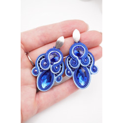 Ohrring Soutache in blau...