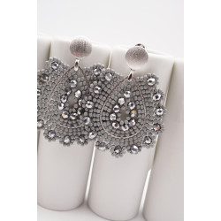 Ohrring "Anna" in grau und...